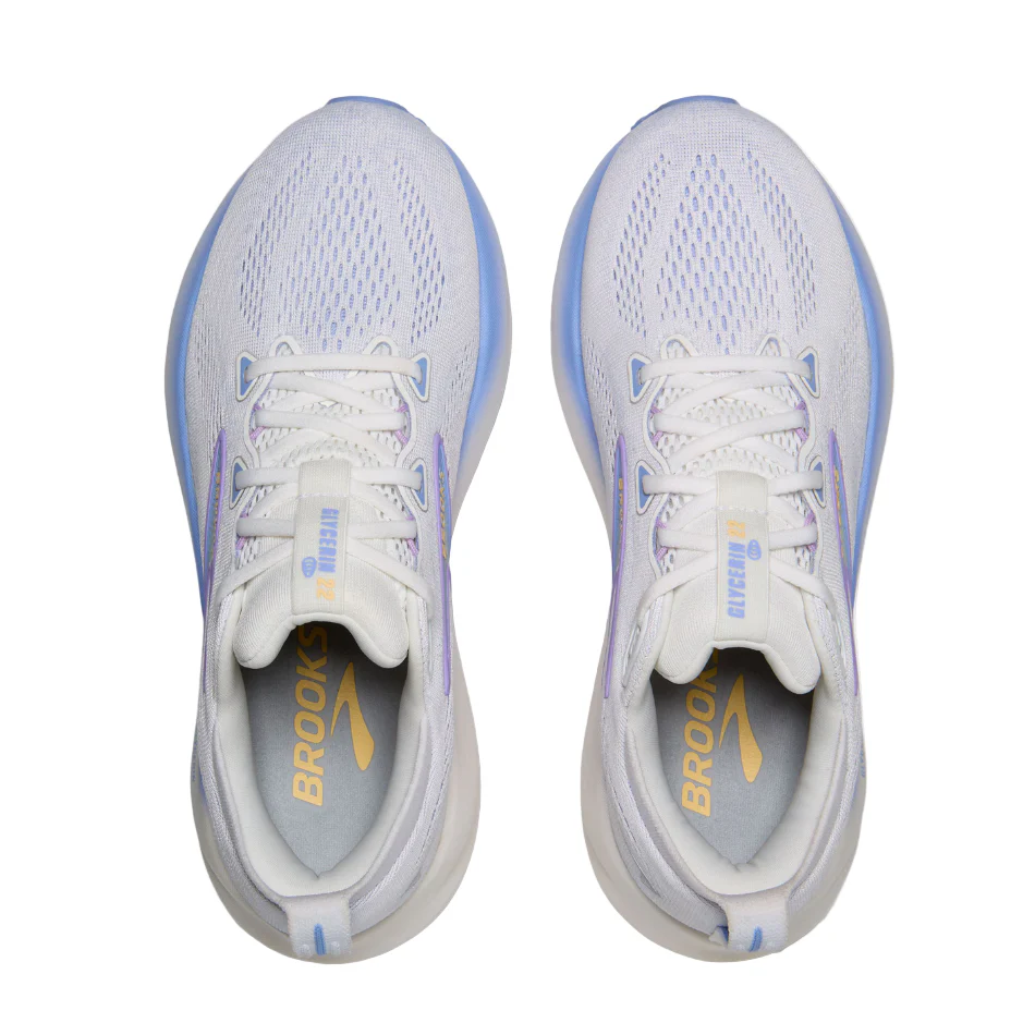 Brooks Women's Glycerin 22 Running Shoes in White/Blue Heron/Apricot AW25 - Image 2