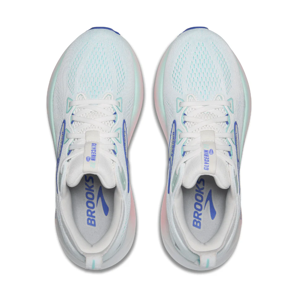 Brooks Women's Glycerin 22 Running Shoes in White/Limpet Shell/Amparo Blue SS25 - Image 2