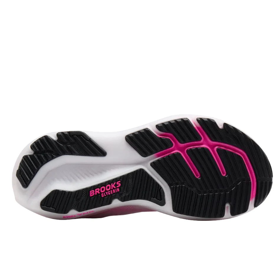Brooks Women's Glycerin 23 Running Shoes in White/Phantom/Cyber Pink SS26 - Image 4