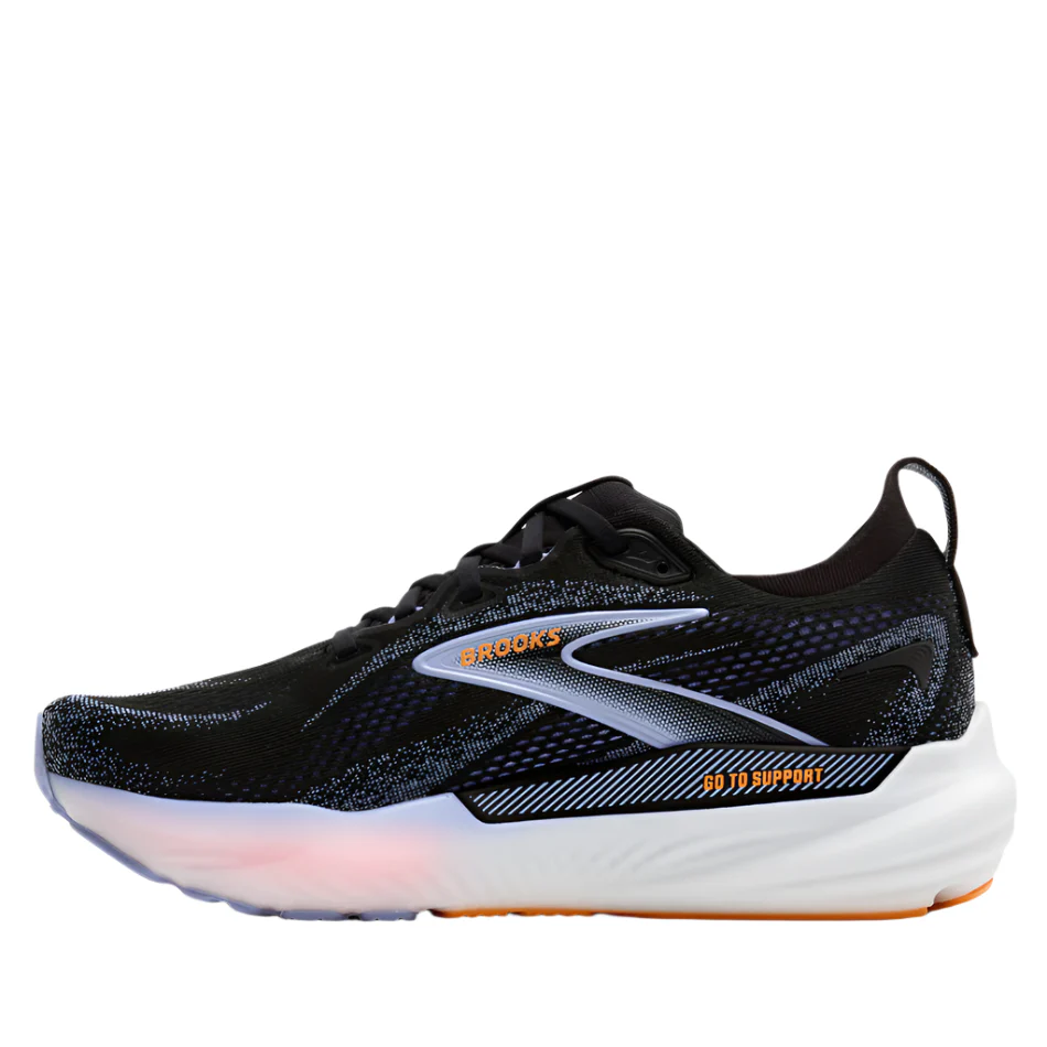 Brooks Women's Glycerin GTS 22 Running Shoes in Black/Blue Heron/Orange AW25 - Image 5