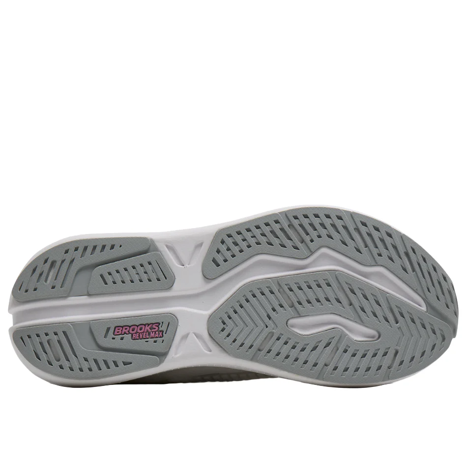 Brooks Women's Revel Max Running Shoes in White/Harbor Mist/Metallic SS26 - Image 3