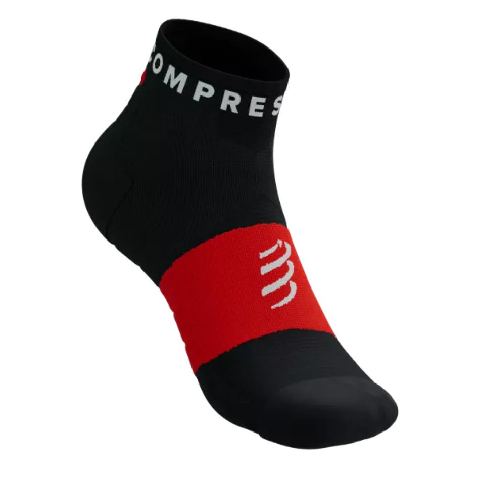 Compressport Ultra Trail Low Socks in Black/Red SS26 - Image 2