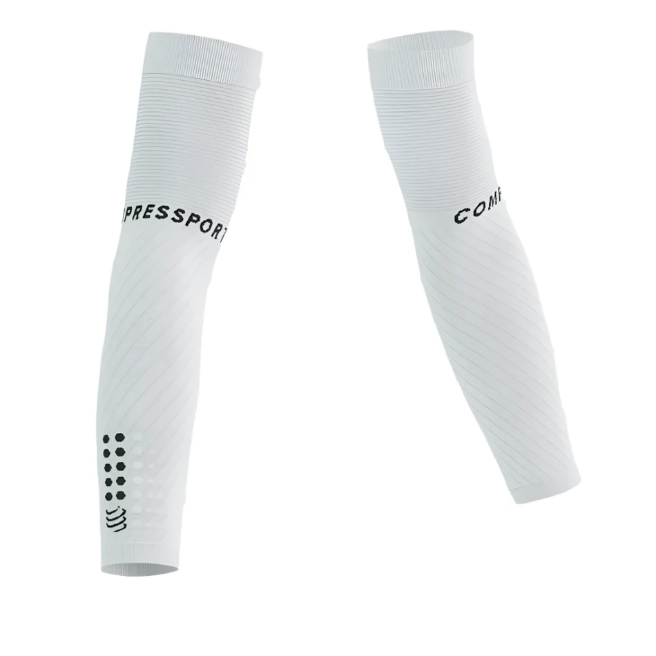 Compressport Unisex ArmForce Ultralight Arm Sleeves in White - Image 2
