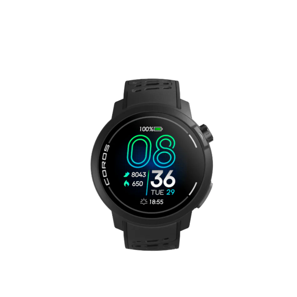 Coros Pace Pro GPS Sport Watch with a Silicone Band in Black