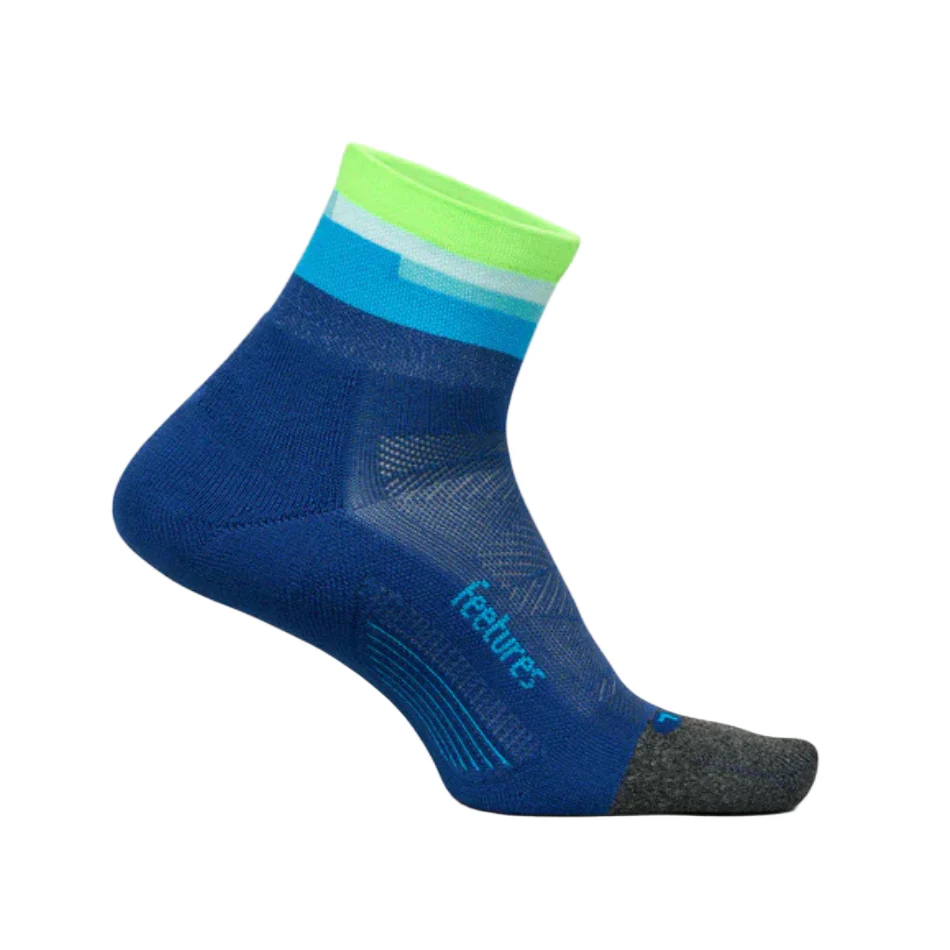Feetures Elite Light Cushion Quarter Sock in Surfboard Blue AW25 - Image 2