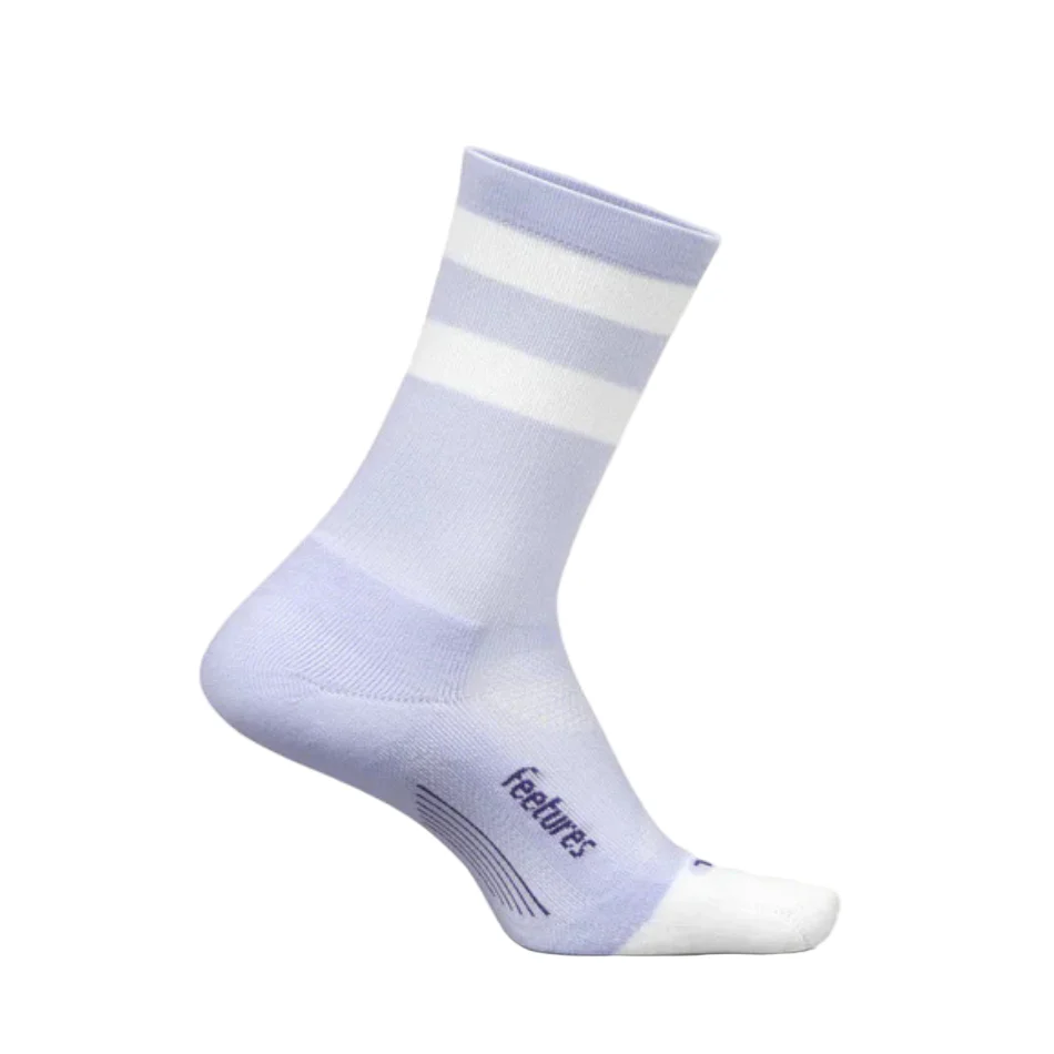 Feetures Elite Light Cushion Mini Crew High Top Stripe in Lilac AW25 - Image 2