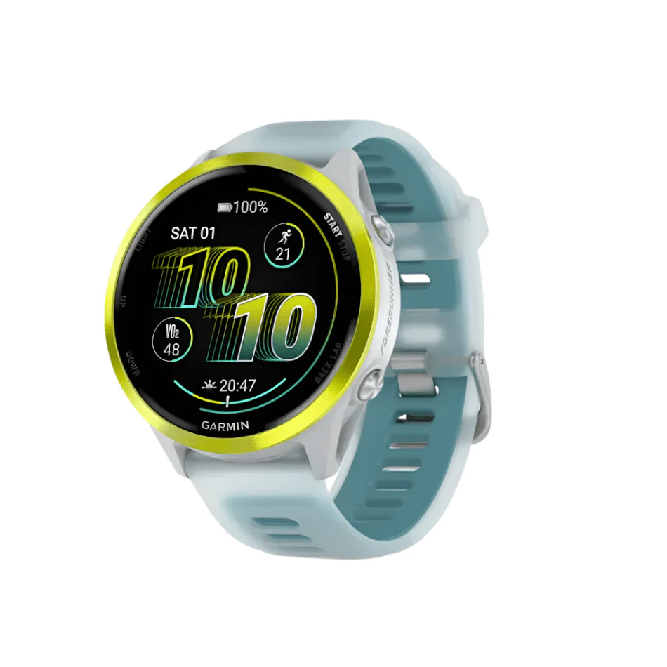 Garmin Unisex Forerunner 570 47mm GPS Running Watch in Whitestone/Amp Yellow