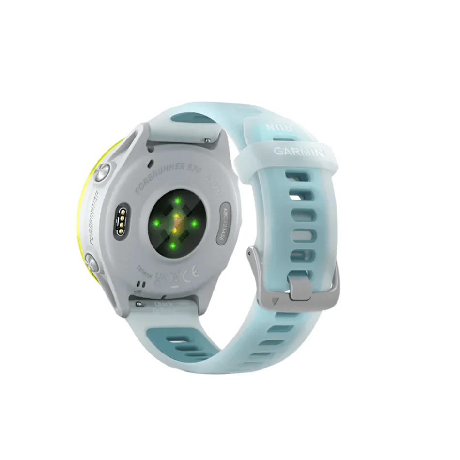 Garmin Unisex Forerunner 570 47mm GPS Running Watch in Whitestone/Amp Yellow - Image 3