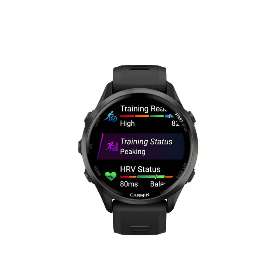Garmin Unisex Forerunner 970 GPS Running Watch in Black/Translucent Whitestone - Image 2