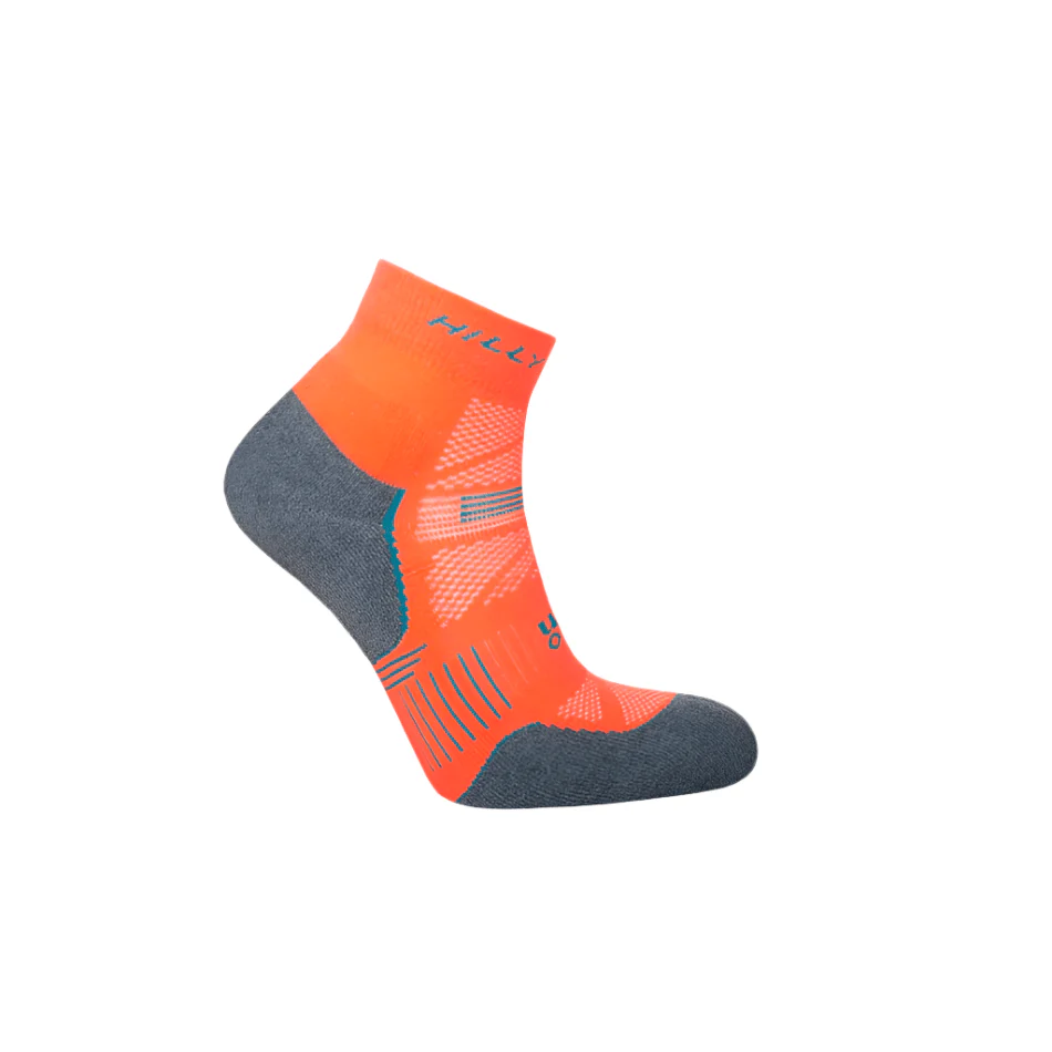Hilly Supreme Anklet Med Running Socks in Neon Candy/Grey Marl SS25