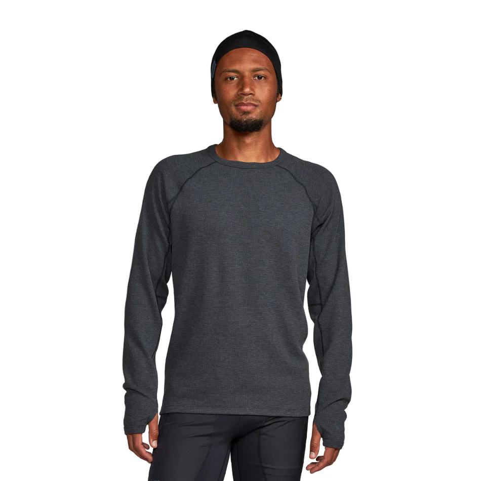 Janji Men's Waffleloft Long Sleeve in Midnight Heather AW25 - Image 2