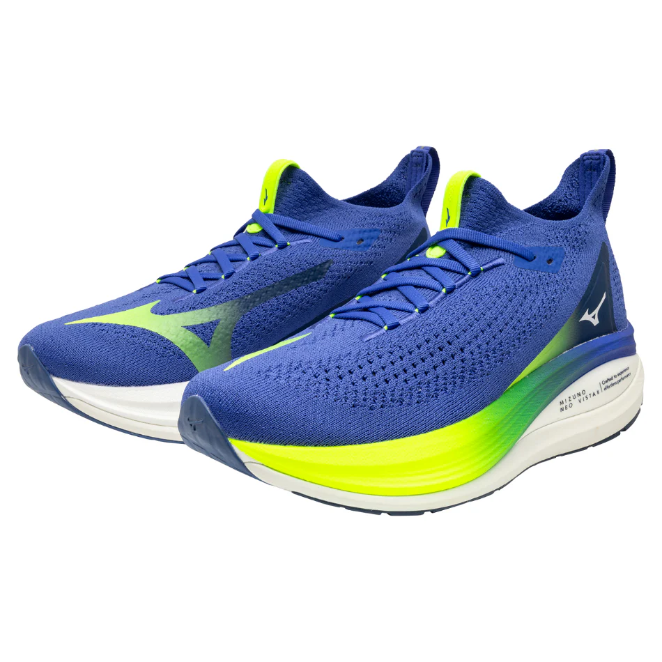 Mizuno Men's Neo Vista 2 Running Shoes in Dazzling Blue/White/Lightening Yellow SS26 - Image 3