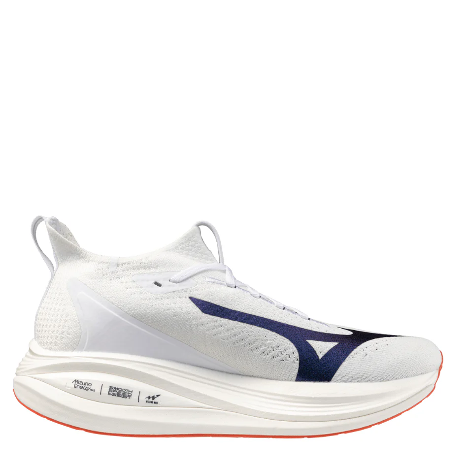 Mizuno Men's Neo Vista 2 Running Shoes in White/White/Iris Bloom AW25 - Image 5