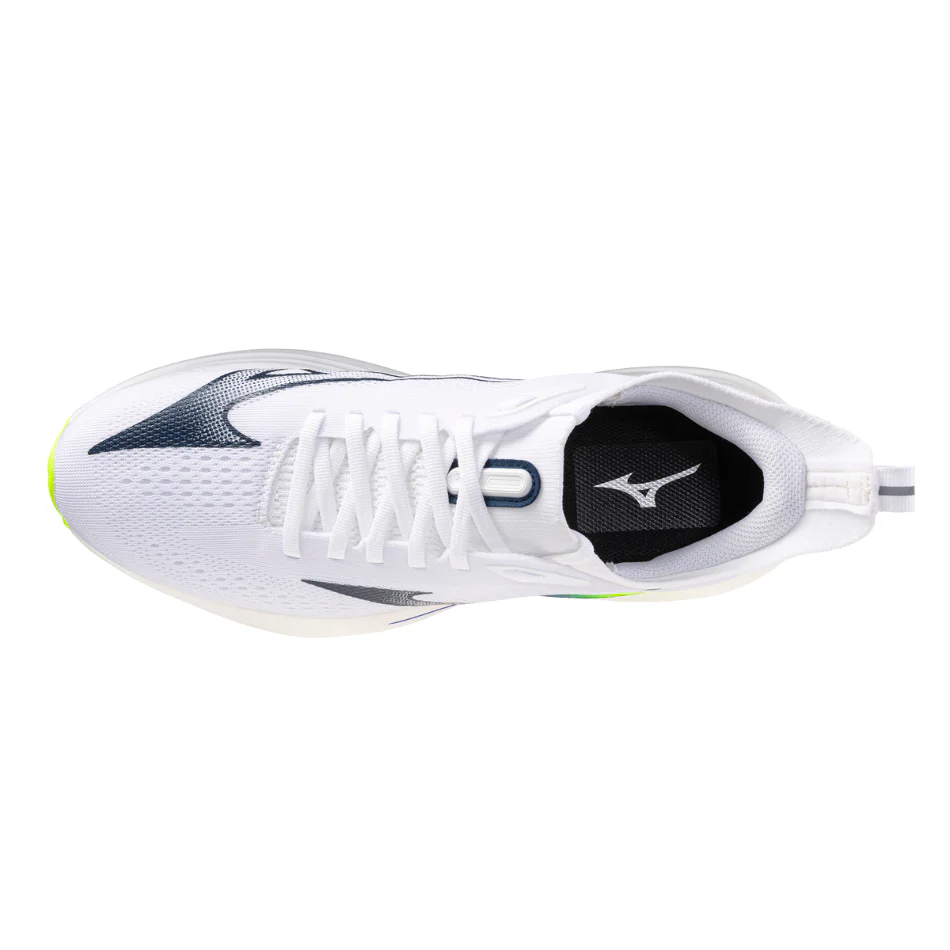 Mizuno Men's Neo Zen 2 Running Shoes in White/Estate Blue/Lightening Yellow SS26 - Image 4