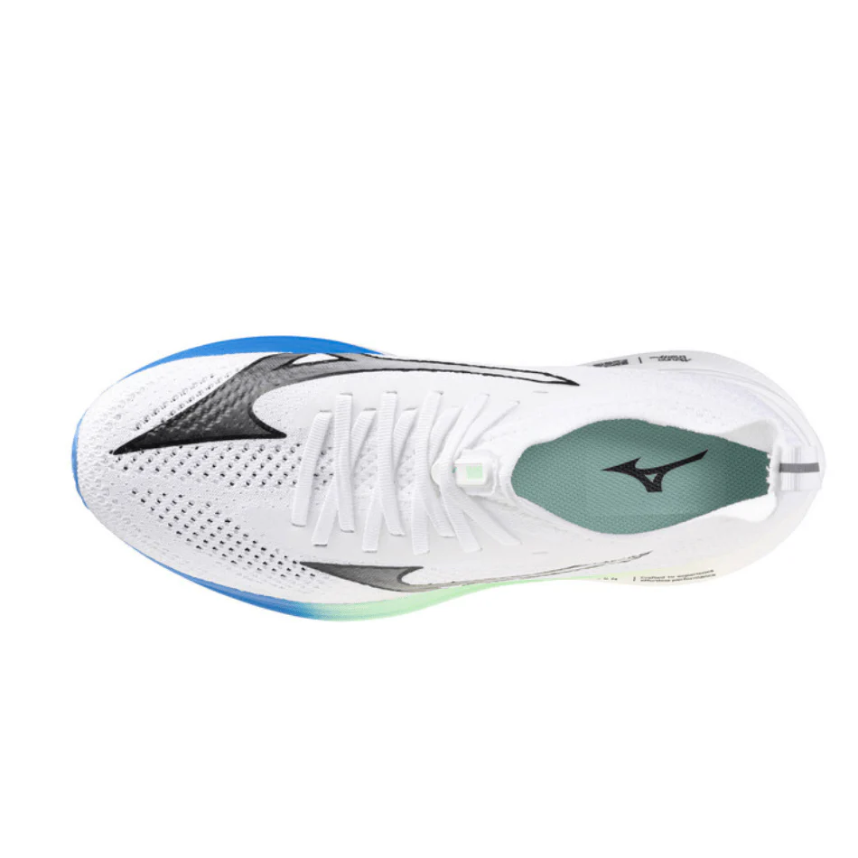 Mizuno Men's Neo Zen Running Shoes in White/Black/Frontier Blue SS25 - Image 2
