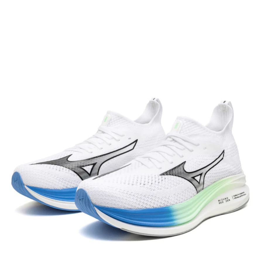 Mizuno Men's Neo Zen Running Shoes in White/Black/Frontier Blue SS25 - Image 3