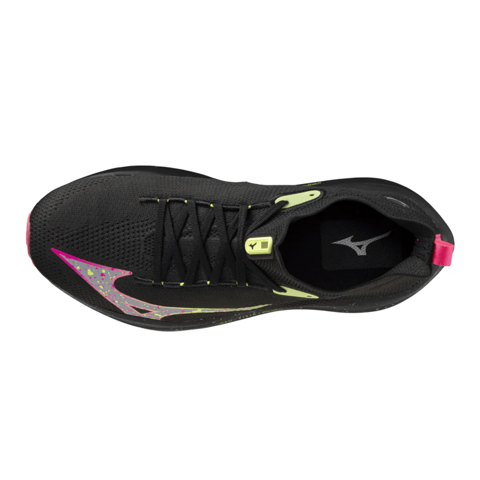 Mizuno Unisex Neo Vista Running Shoes in Black Silver/Pink Tetra AW24 - Image 5