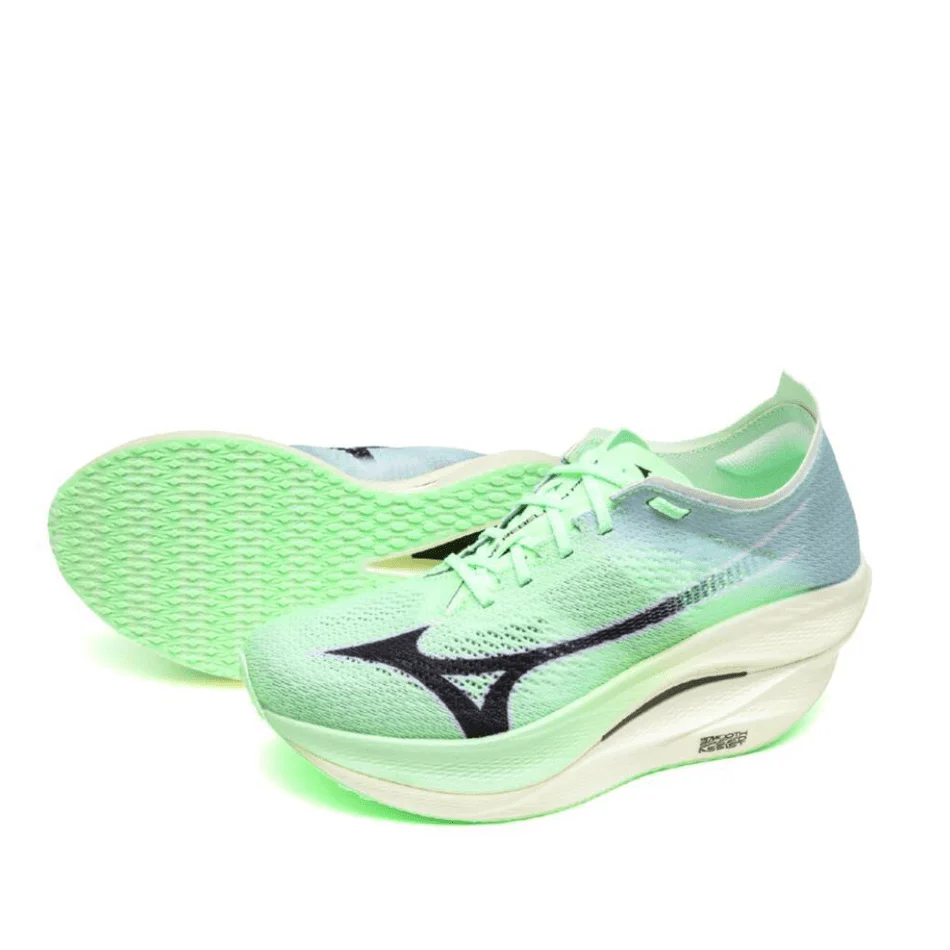 Mizuno Unisex Wave Rebellion Pro 3 Running Shoes in Neo Mint/Black/Hint of Mint SS25 - Image 3