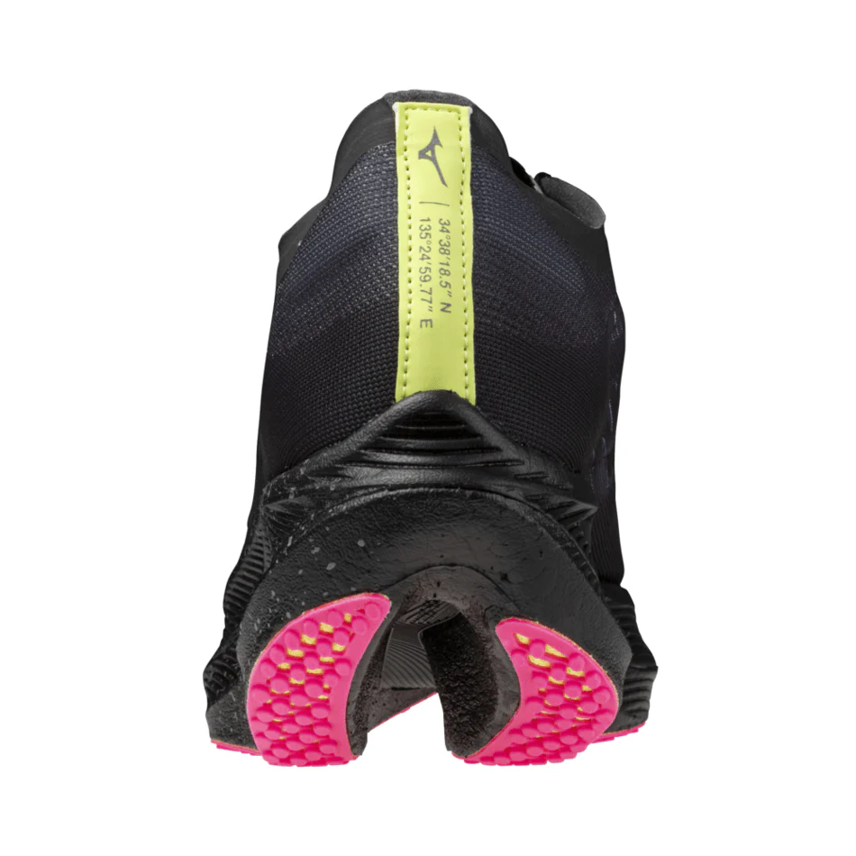 Mizuno Unisex Wave Rebellion Pro 2 Running Shoes in Black/Silver/Pink/Tetra AW24 - Image 5