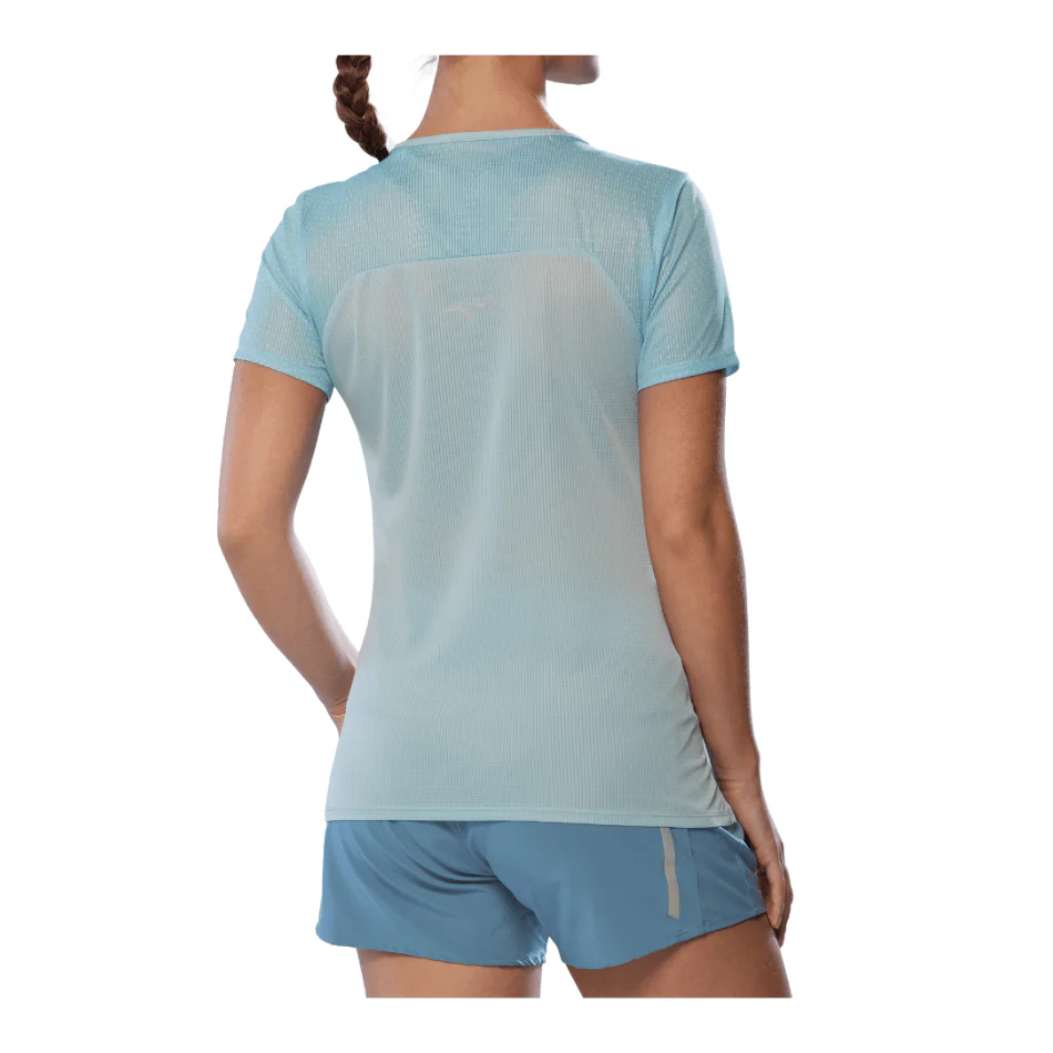 Mizuno Women's DryAeroFlow Graphic Tee in Cloud Blue SS25 - Image 4