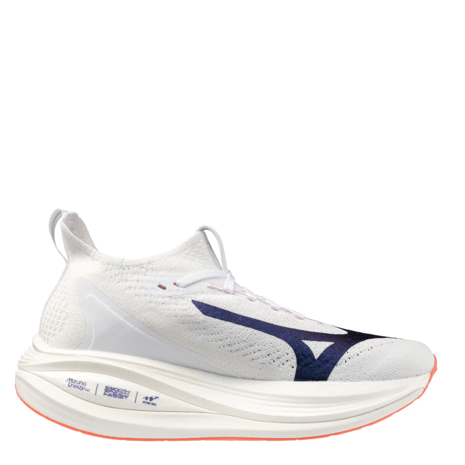 Mizuno Women's Neo Vista 2 Running Shoes in White/Striking Coral/Iris Bloom AW25 - Image 5