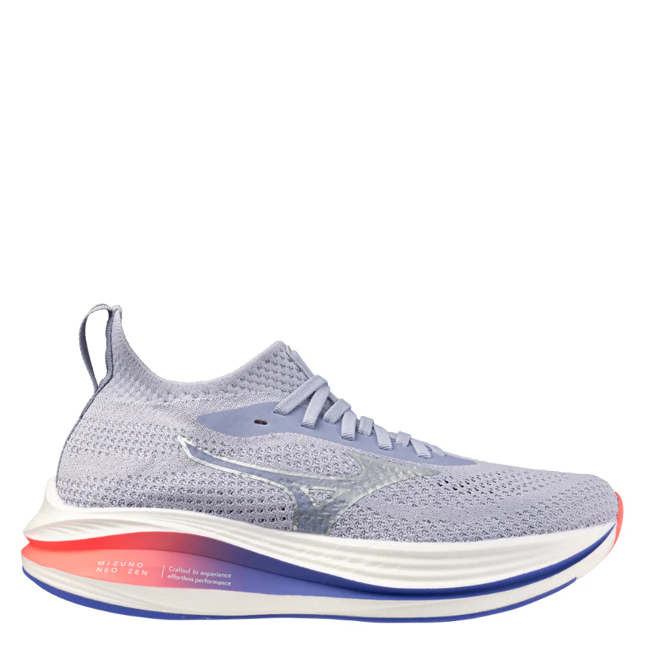 Mizuno Women's Neo Zen Running Shoes in Icelandic Blue/Silver/Striking Coral AW25