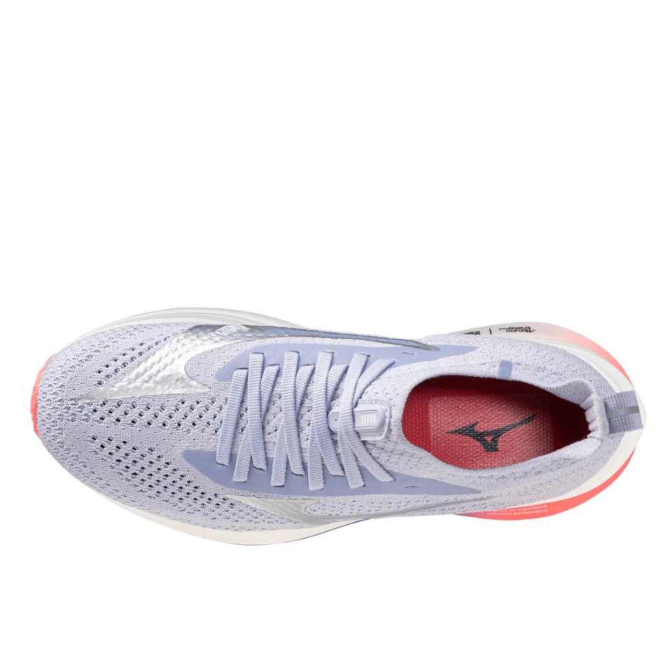 Mizuno Women's Neo Zen Running Shoes in Icelandic Blue/Silver/Striking Coral AW25 - Image 4
