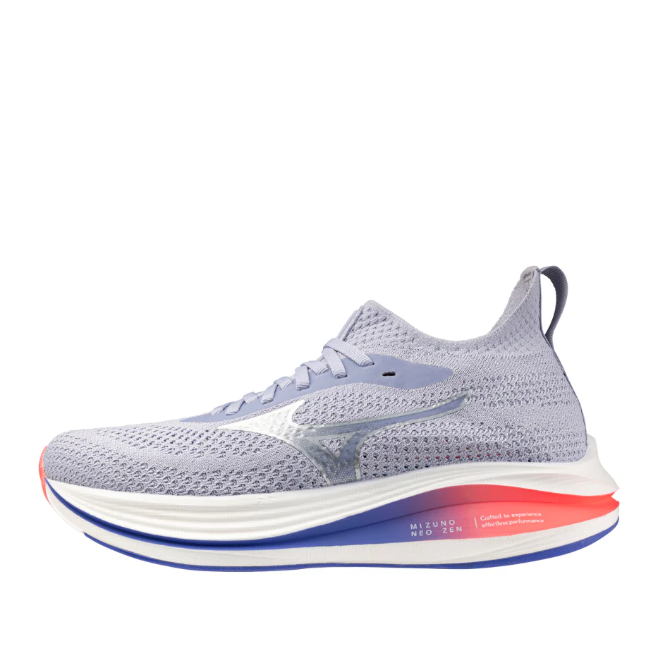 Mizuno Women's Neo Zen Running Shoes in Icelandic Blue/Silver/Striking Coral AW25 - Image 7