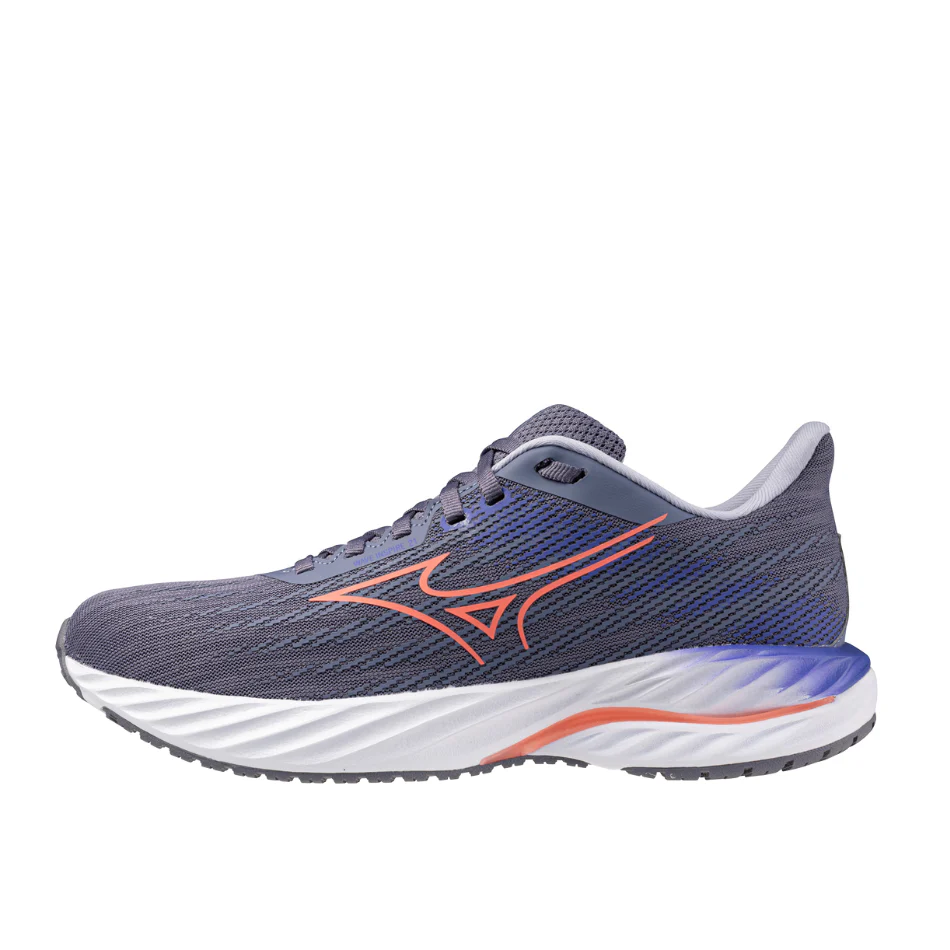 Mizuno Women's Wave Inspire 21 Running Shoes in Blue Granite/Striking Coral/Iris Bloom AW25 - Image 6