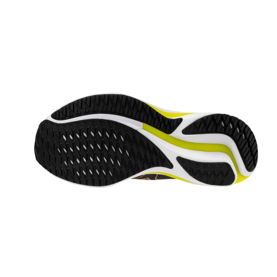 Mizuno Women's Wave Rider 28 Running Shoes in Black/Evening Primrose/Poppy Reid SS25 - Image 3