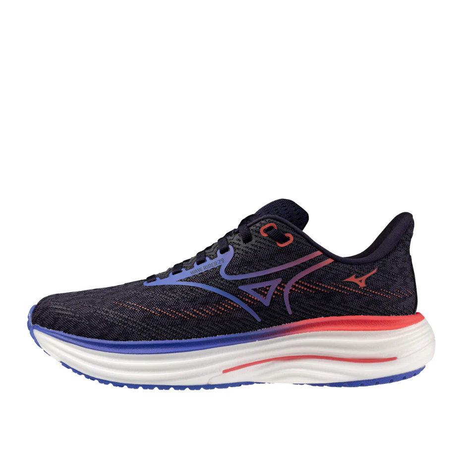 Mizuno Women's Wave Rider 29 Running Shoes in Odyssey Gray/Iris Bloom/Calypso Coral AW25 - Image 7