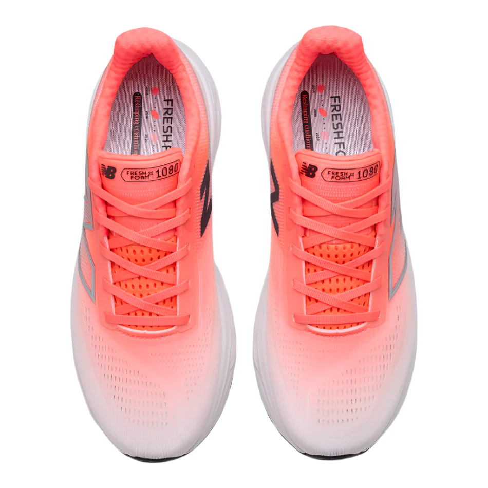 New Balance Men's 1080 V14 Running Shoes in Urgent Red/Rain Cloud/Black AW25 - Image 2