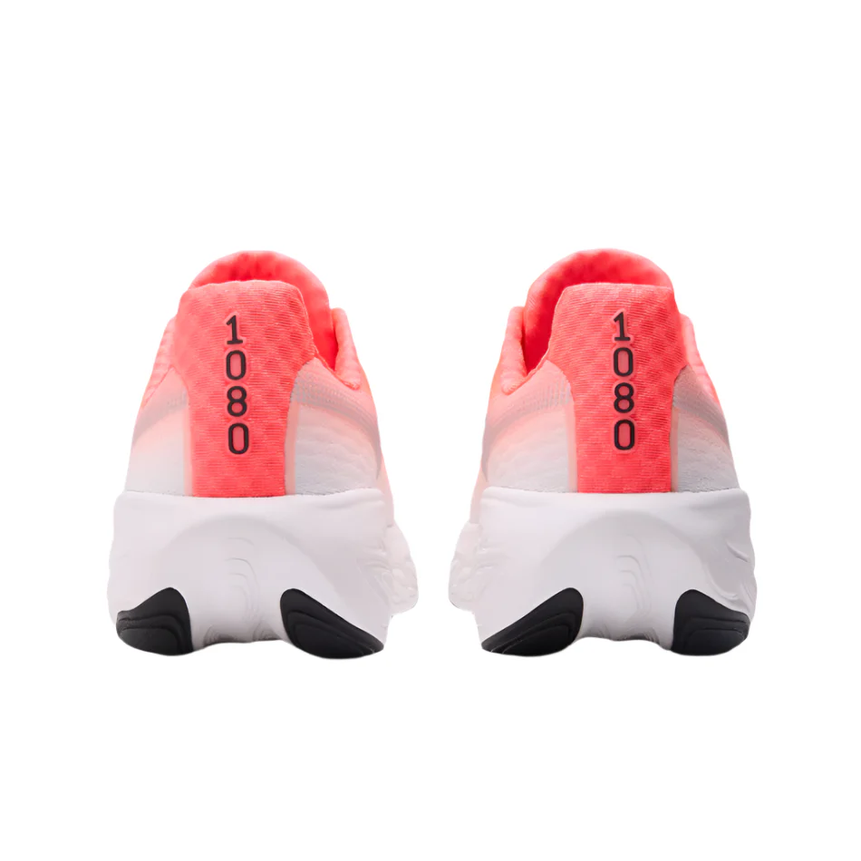 New Balance Men's 1080 V14 Running Shoes in Urgent Red/Rain Cloud/Black AW25 - Image 4