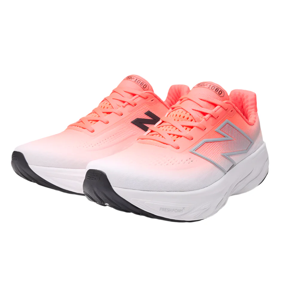 New Balance Men's 1080 V14 Running Shoes in Urgent Red/Rain Cloud/Black AW25 - Image 5