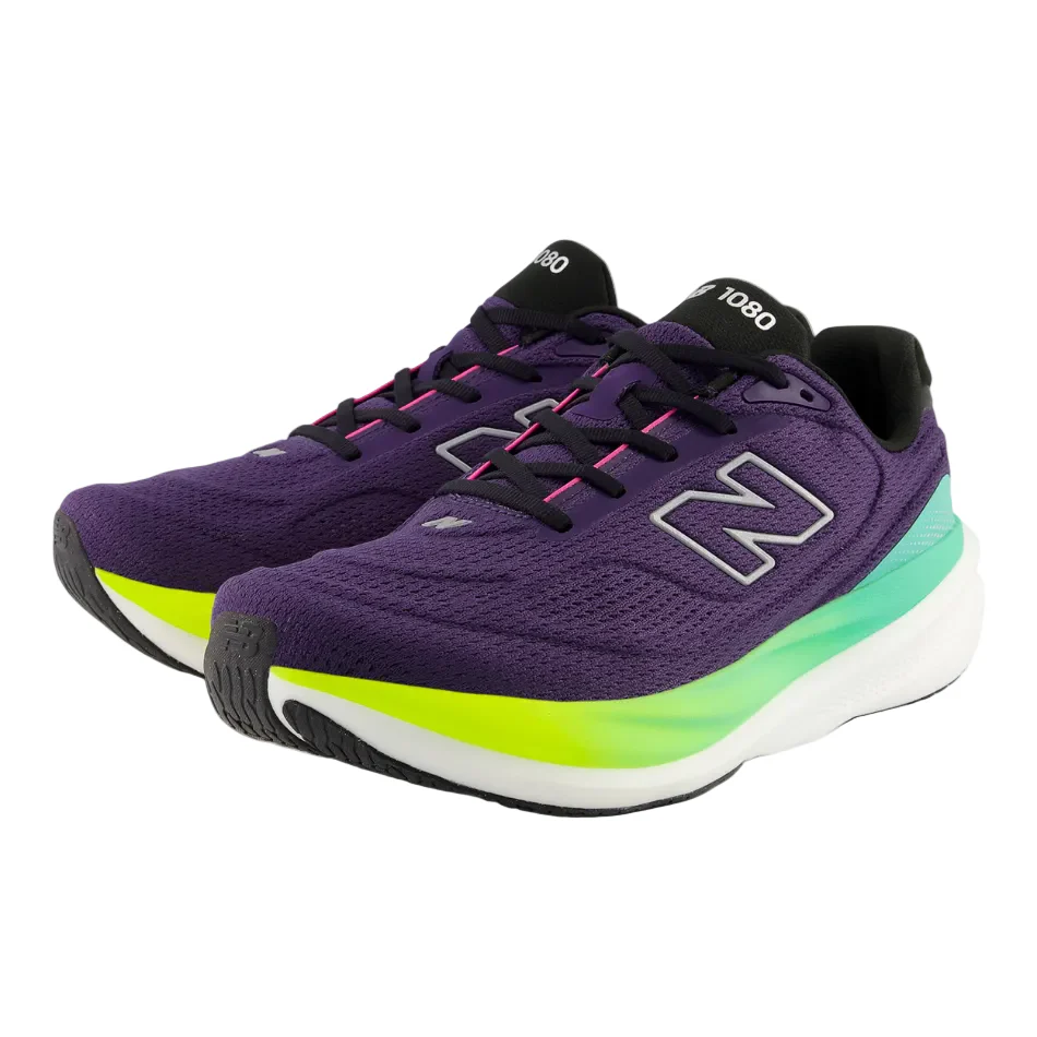 New Balance Men's 1080 v15 Running Shoes in Sea Salt/Silver Metallic/Alkaline Green SS26 - Image 5