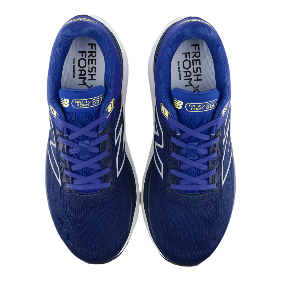 New Balance Men's 860 V14 2E Wide Fitting Running Shoes in Galaxy Blue/NB Navy/Winter Grass - Image 2