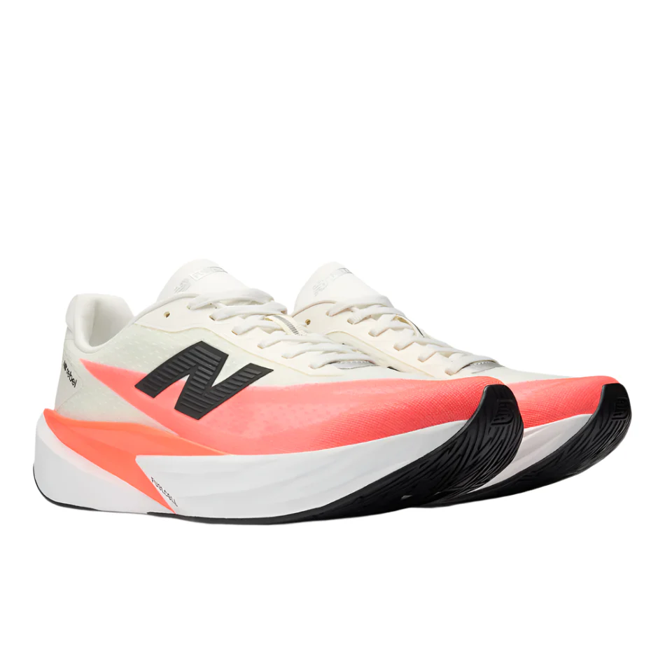 New Balance Men's Fuelcell Rebel v5 Running Shoes in Urgent Red/White/Sea Salt AW25 - Image 3