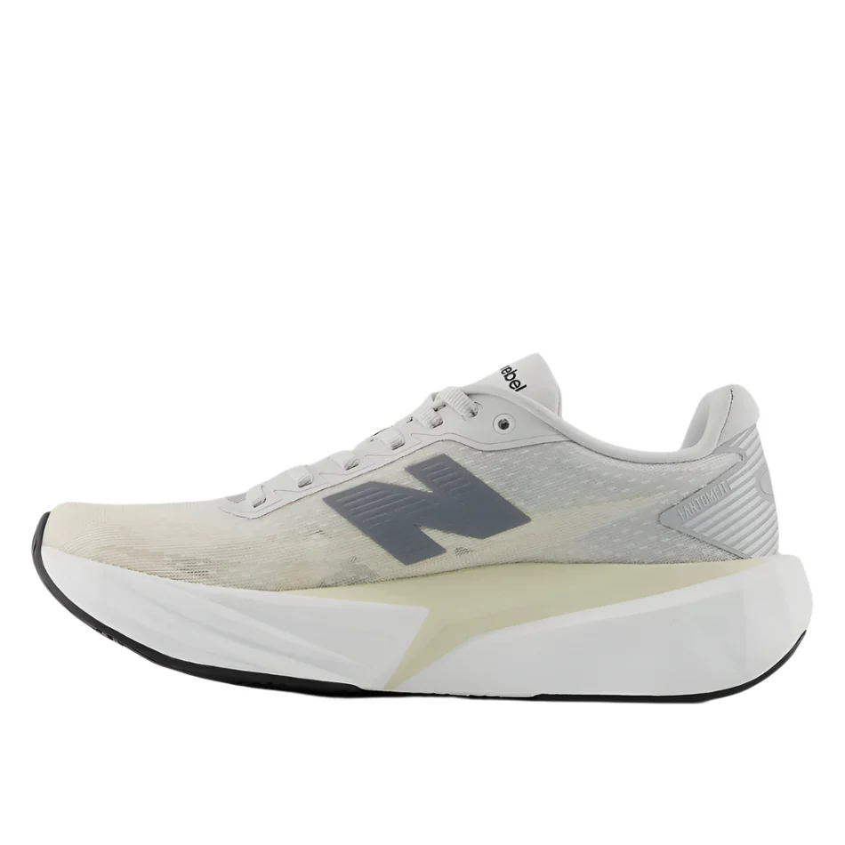 New Balance Women's Fuelcell Rebel v5 Running Shoes in Linen/Grey Matter/White AW25 - Image 4