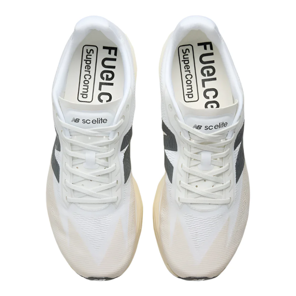 New Balance Men's FuelCell Supercomp Elite v5 Running Shoes in Linen/Sea Salt/Shipyard AW25 - Image 5
