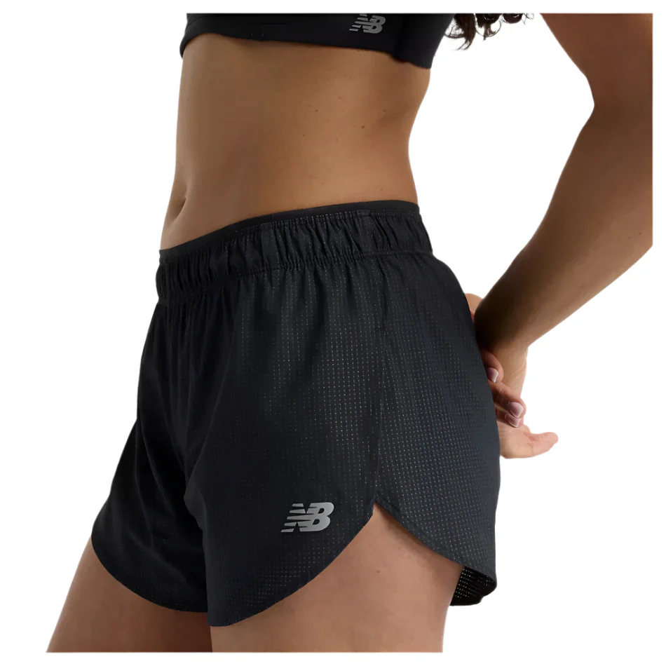 New Balance Women's RC Ultra Light Split Short 3" in Black SS25 - Image 4