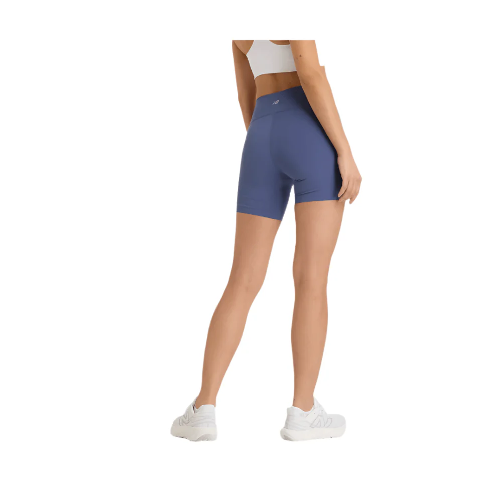 New Balance Women's Sleek Pocket 6 Inch High Rise Short in Dream State SS25 - Image 2