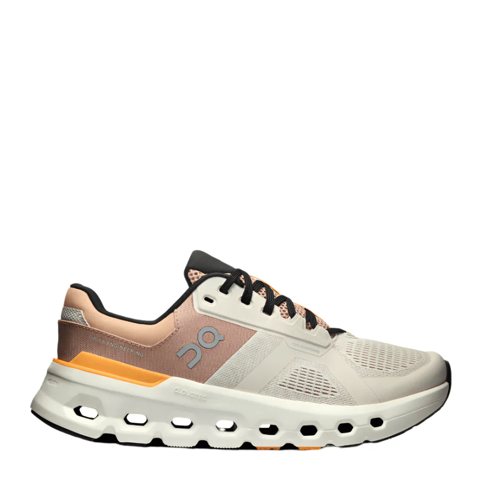 On Women's Cloudrunner 2 Running Shoes in Pearl/Tangerine SS25