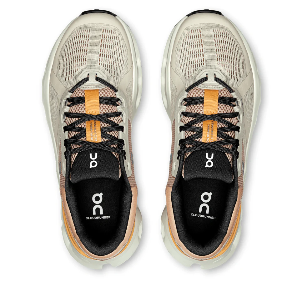 On Women's Cloudrunner 2 Running Shoes in Pearl/Tangerine SS25 - Image 3