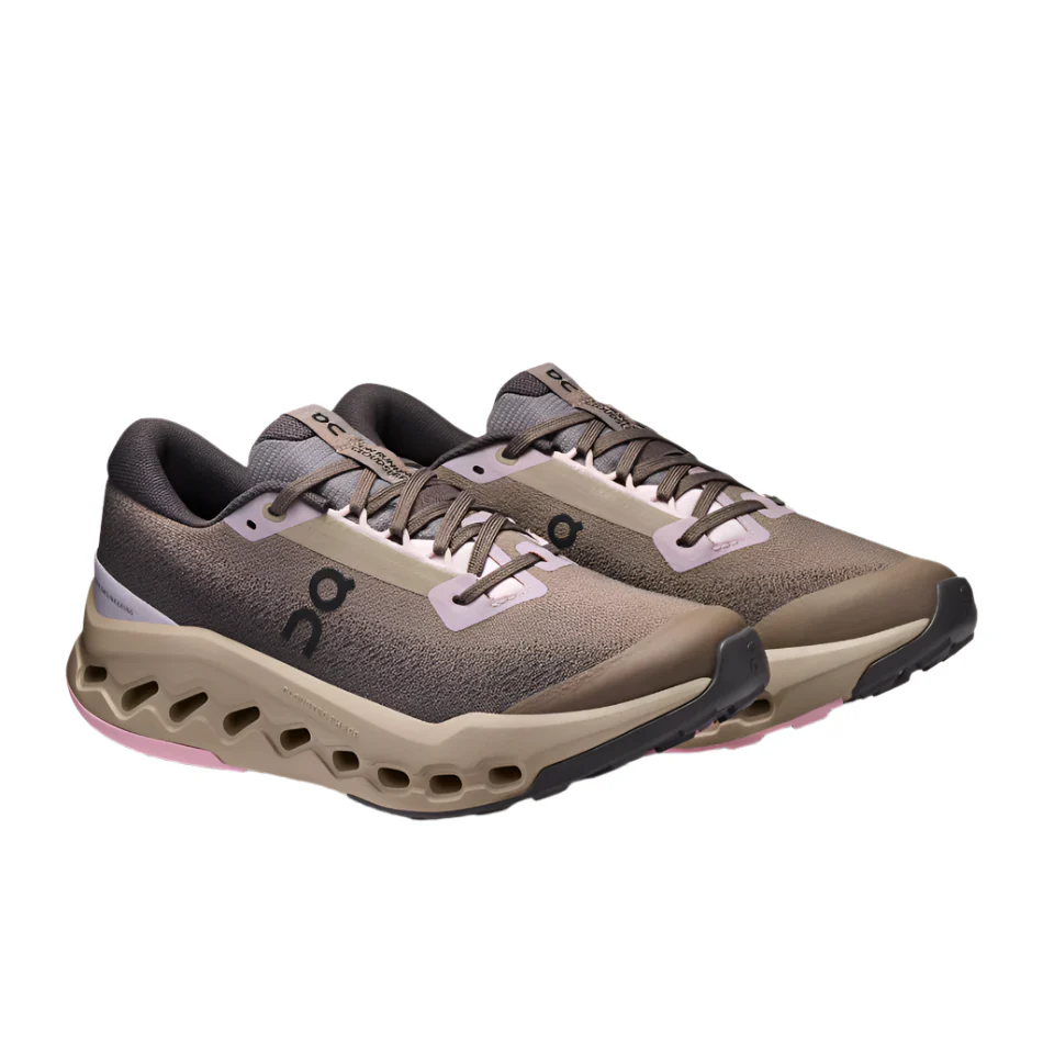 On Women's Cloudsurfer Trail 2 Waterproof Running Shoes in Cinder/Desert AW25 - Image 4