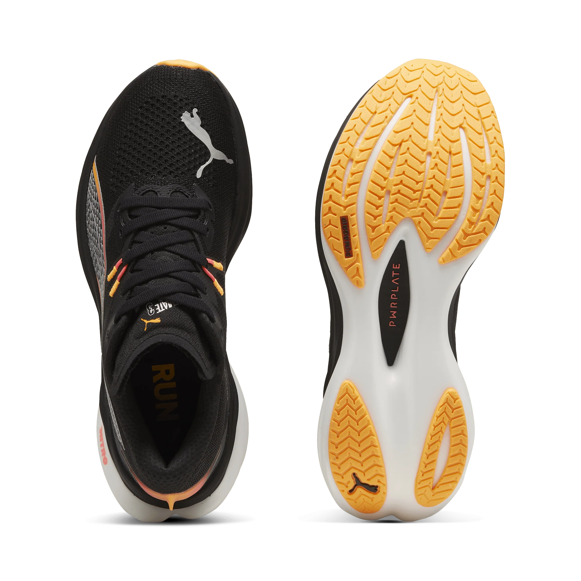 Puma Women's Deviate Nitro 3 Running Shoes in Black/Sunset Glow/Sun Stream AW24 - Image 5