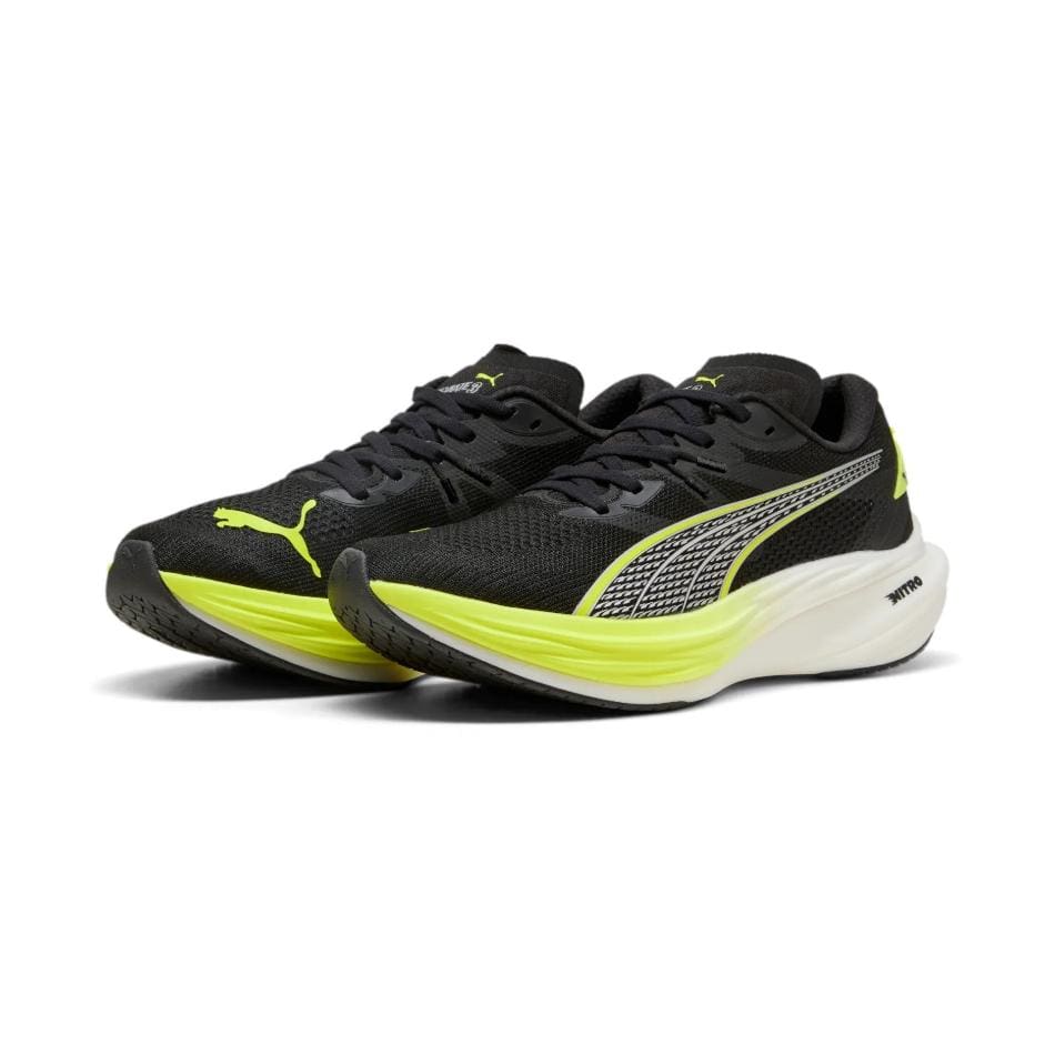 Puma Men's Deviate Nitro 3 Running Shoes in PUMA Black/Yellow Alert SS25 - Image 4