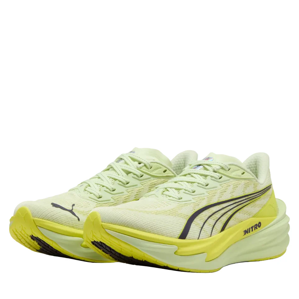 PUMA Women's Deviate NITRO 4 Running Shoes in Apple Spritz/Lux Lime SS26 - Image 3