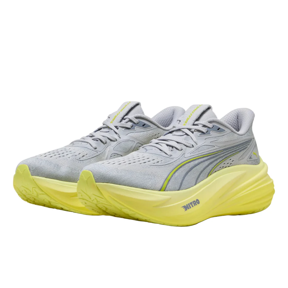 PUMA Men's MagMax NITRO 2 Running Shoes in Vibrant Silver/Lux Lime SS26 - Image 3