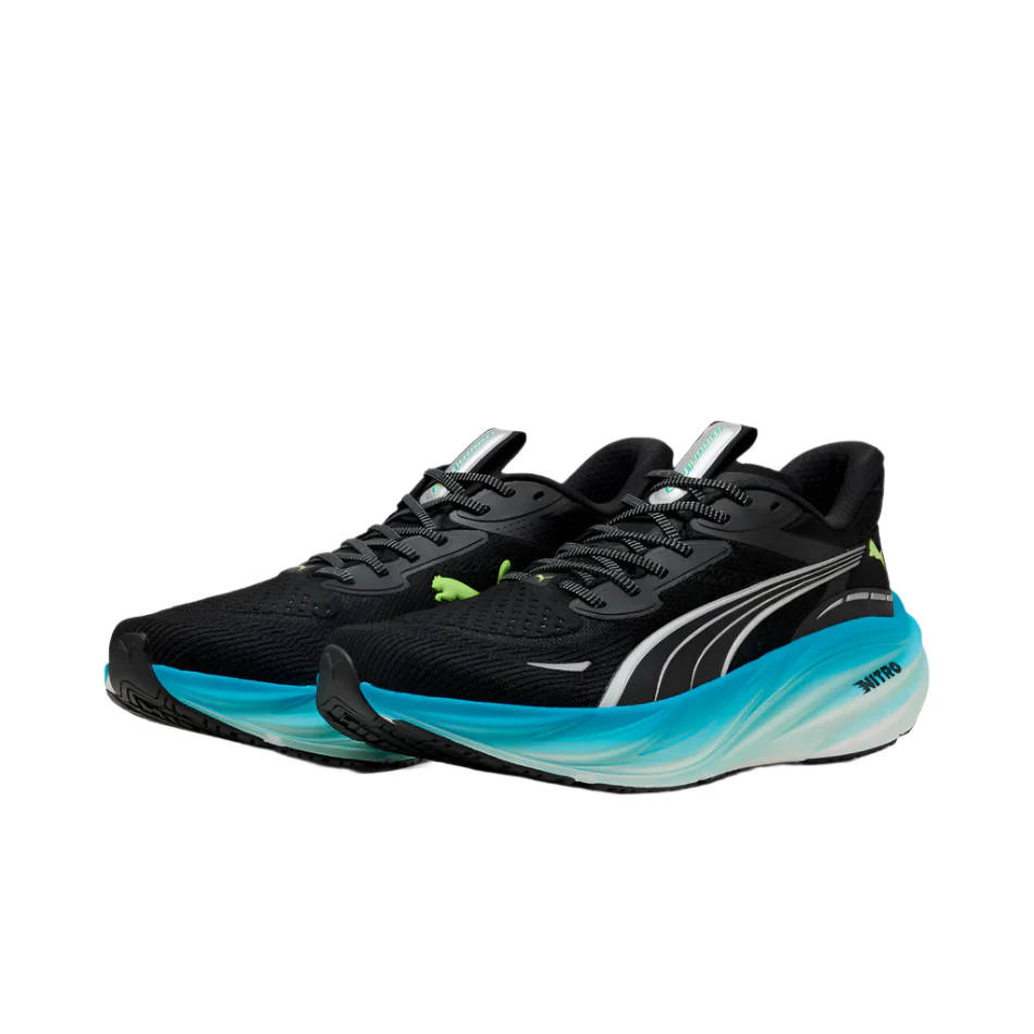 PUMA Men's Magnify NITRO 3 Running Shoes in PUMA Black/Speed Blue AW25 - Image 3