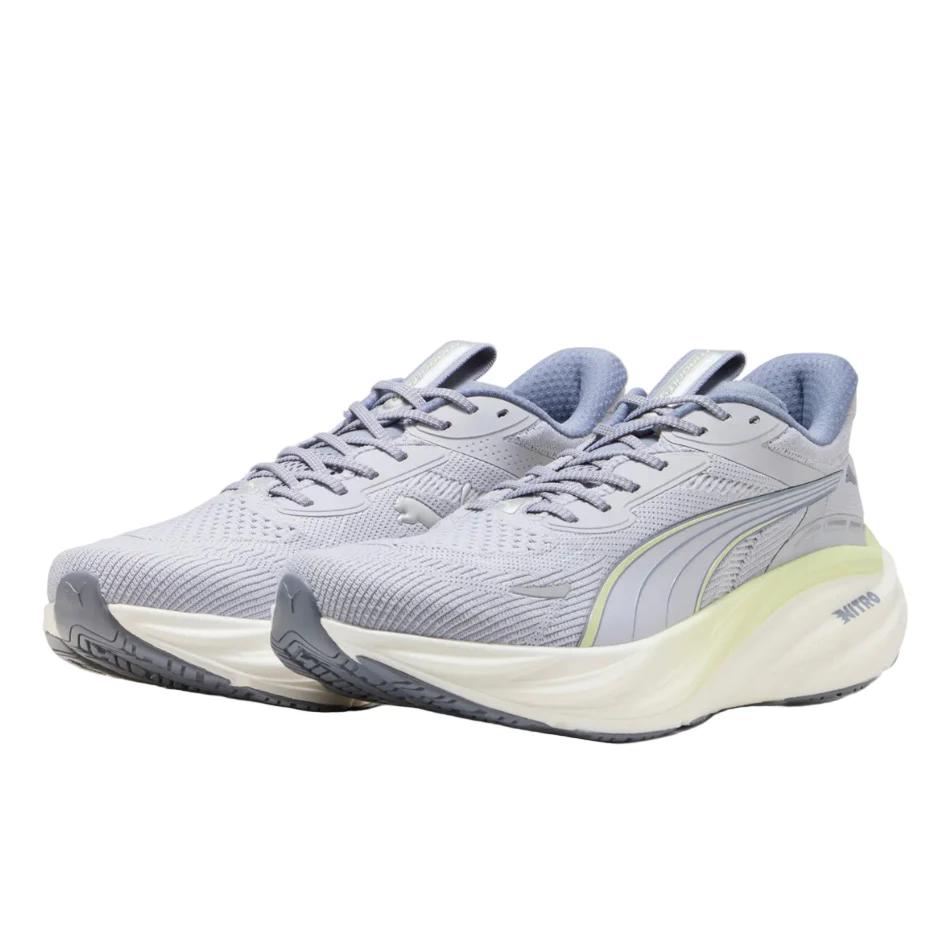 PUMA Men's Magnify NITRO 3 Running Shoes in Vibrant Silver/Apple Spritz SS26 - Image 3